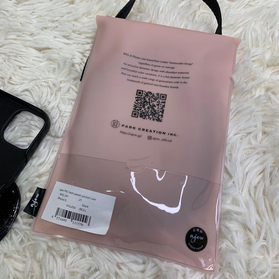 美品✨ajew PVC heart case black iPhone 15