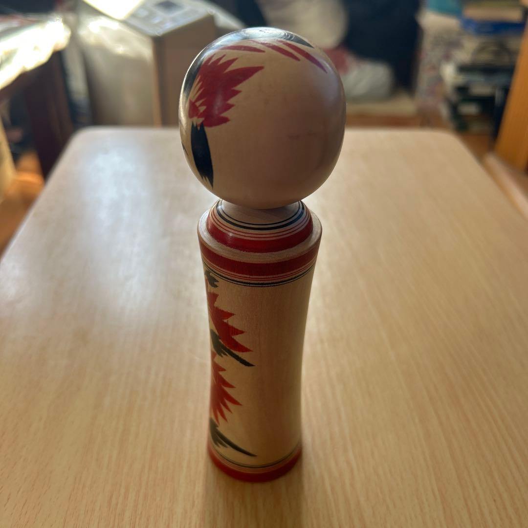 花柄 木製 こけし