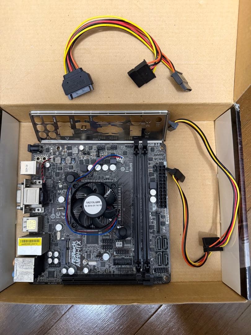 Athlon 5350 ASRock AM1H-ITX 4GB電源アダプタセット