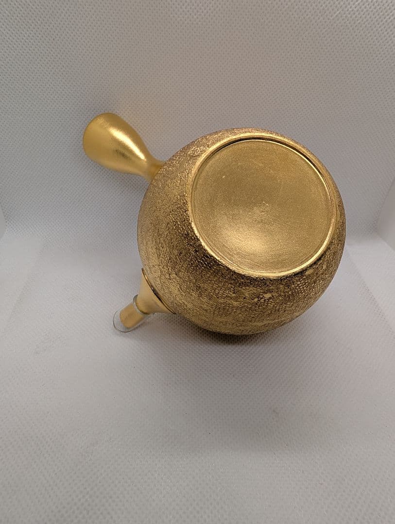 【未使用・保管品】常滑焼　壷型全金雅急須　260cc 工芸品　名品　木箱