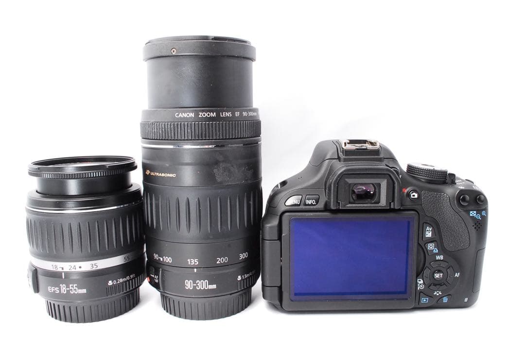 Canon kiss X5 一眼レフ☆望遠付きWレンズ☆付属品付きすぐ使える☆