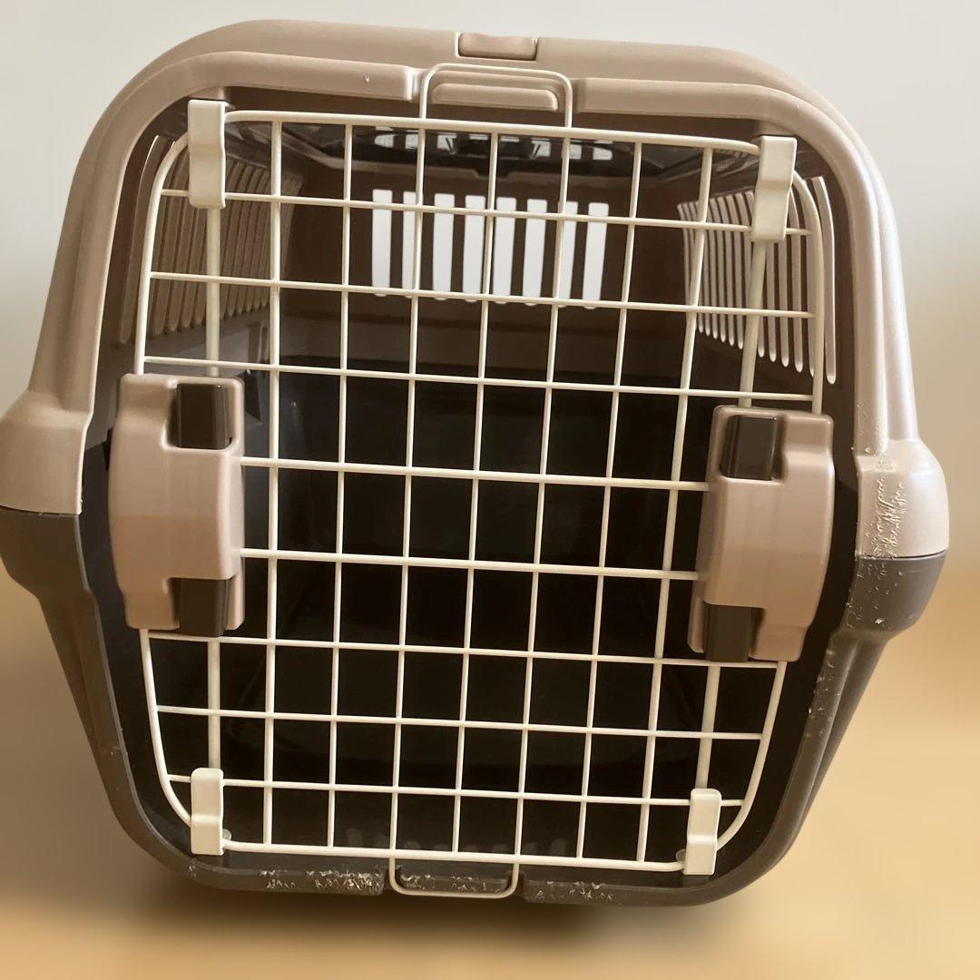 リッチェル キャンピングキャリーダブルドア 小型犬・猫用ダークブラウン Mサイズ