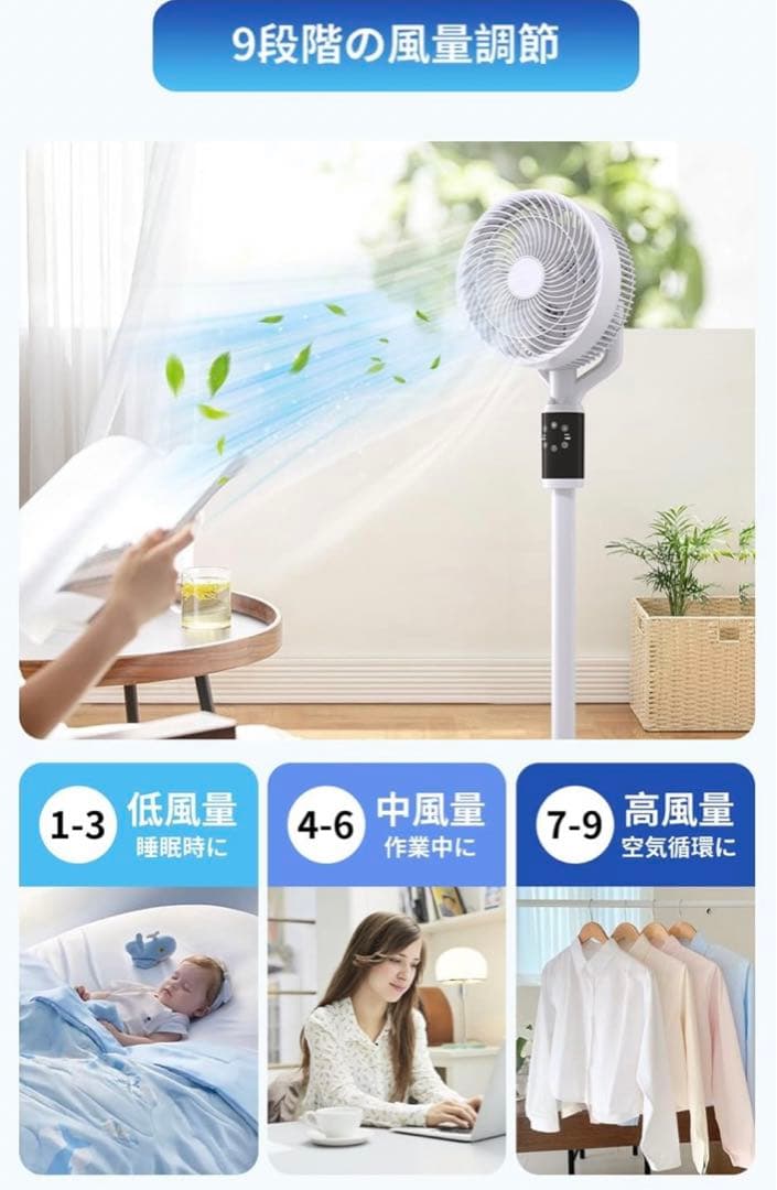 サーキュレーター 扇風機 2025年新型&AIスマート風量調整