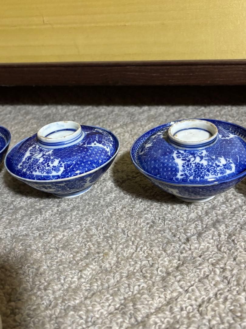 古伊万里 江戸時代 染付 蓋付あり 有田焼き 陶磁器 茶碗 まとめ 骨董品