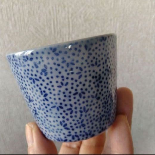 《期間限定セール！〜2/28まで》古伊万里染付印判小紋柄蕎麦猪口江戸時代幕末明治