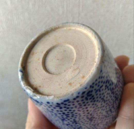 《期間限定セール！〜2/28まで》古伊万里染付印判小紋柄蕎麦猪口江戸時代幕末明治