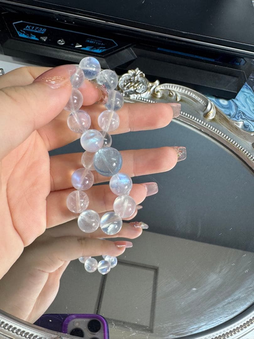 ムーンストーン×アクアマリン ブレスレット 天然石
