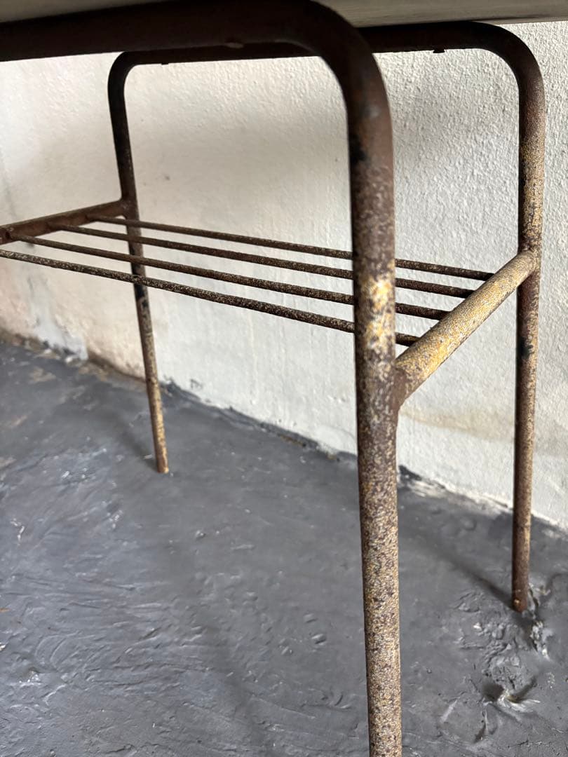 鉄脚　テーブル　机　古家具