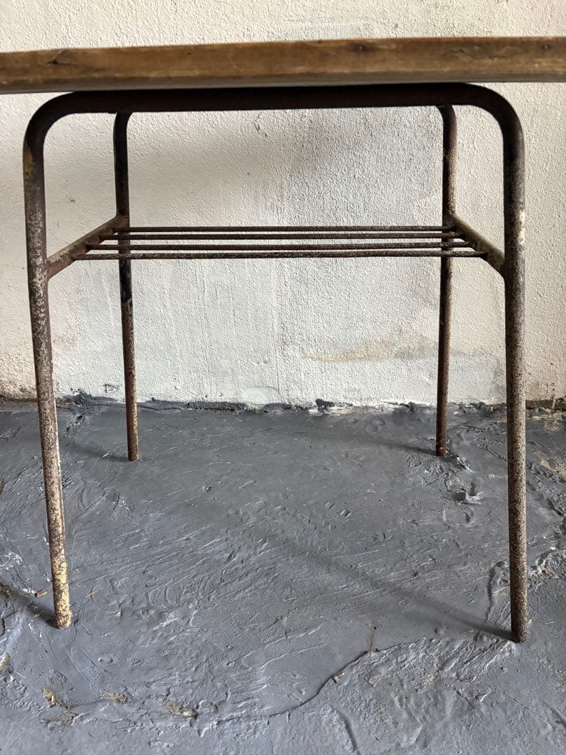 鉄脚　テーブル　机　古家具