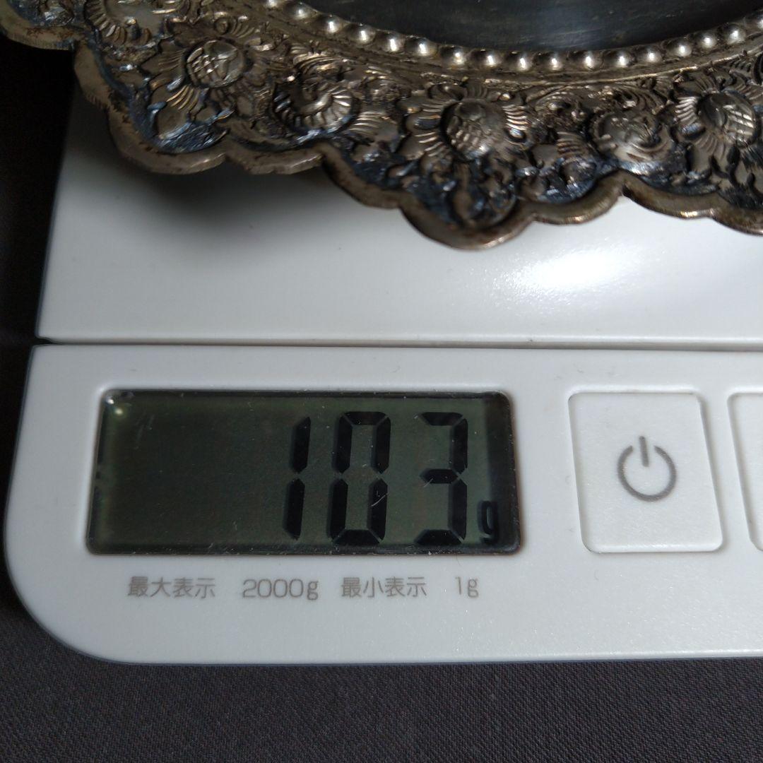 カンボジア　金属工芸　T900　建水 ボウル　脚付皿　彫金　打出