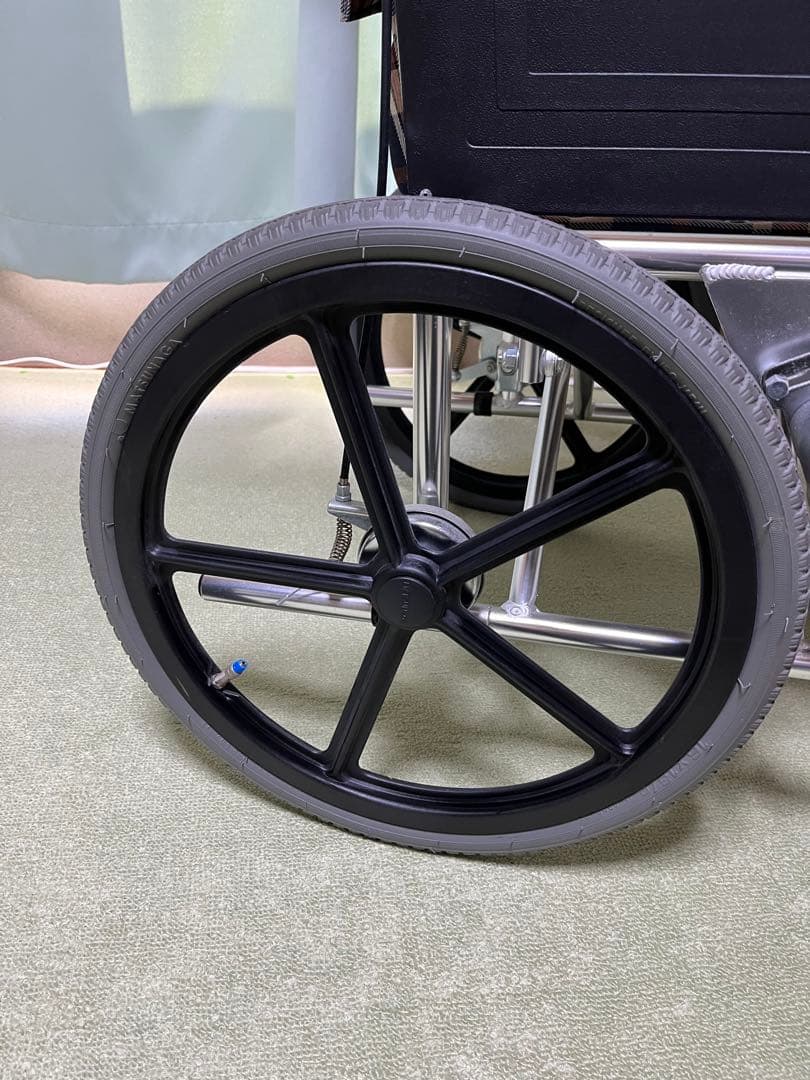 マツナガ　介助用車椅子 折りたたみ式　AR-301 チェック柄