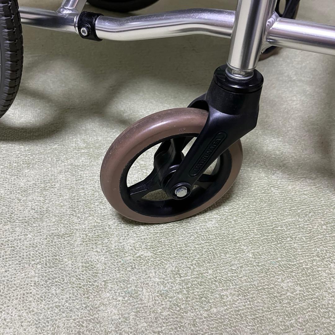 マツナガ　介助用車椅子 折りたたみ式　AR-301 チェック柄
