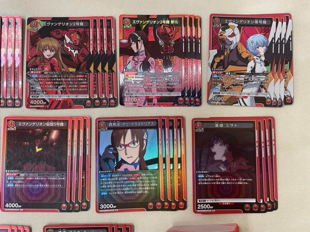 ユニオンアリーナ　エヴァンゲリオン　SR以下4コン　赤　デッキ