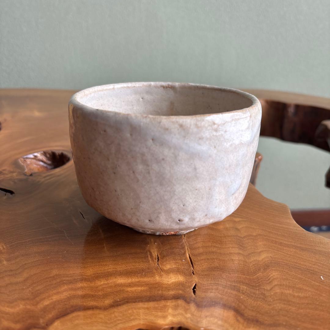 萩焼 無形文化財 野坂康起 抹茶碗 茶道具 共箱(8Bc)