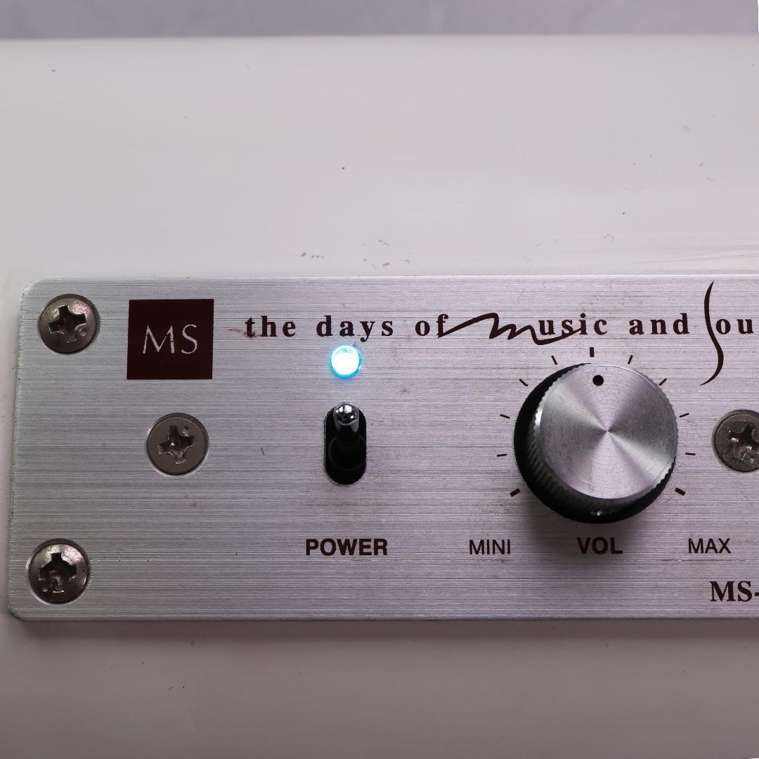 エムズシステム　MS-dt08 アンプ内蔵波動スピーカー　シュエット　白