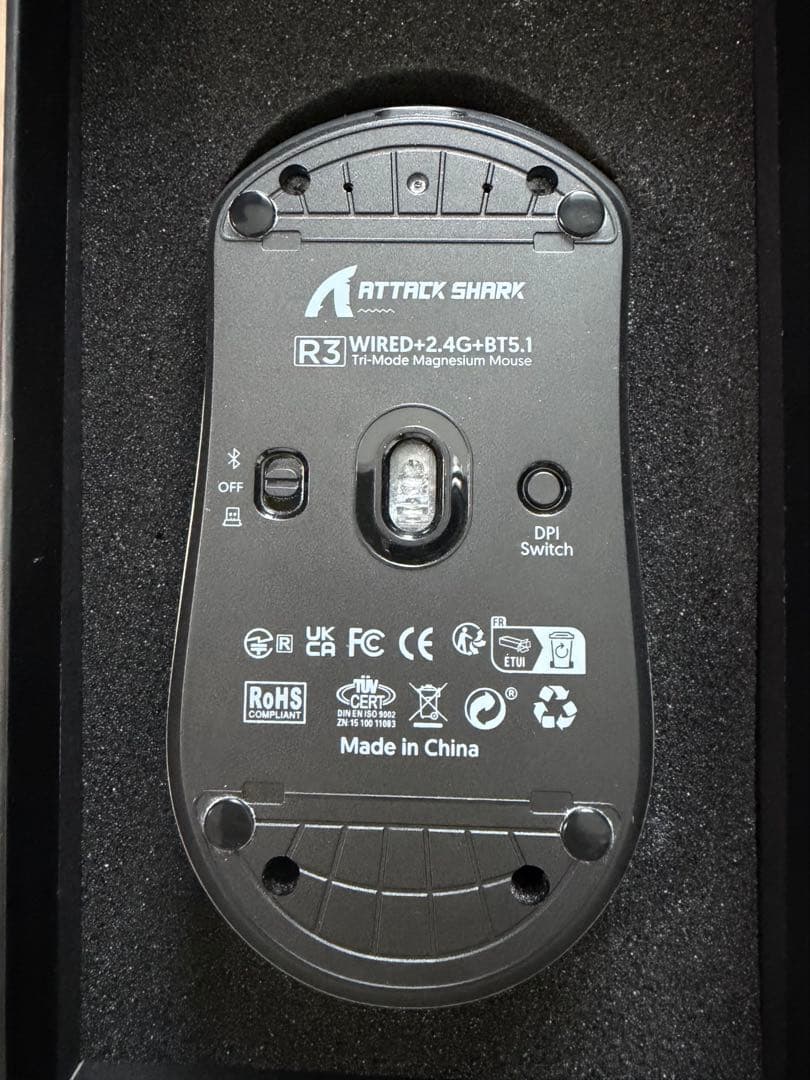 【最終セール】ATTACK SHARK PAW3395 R3 シルバー