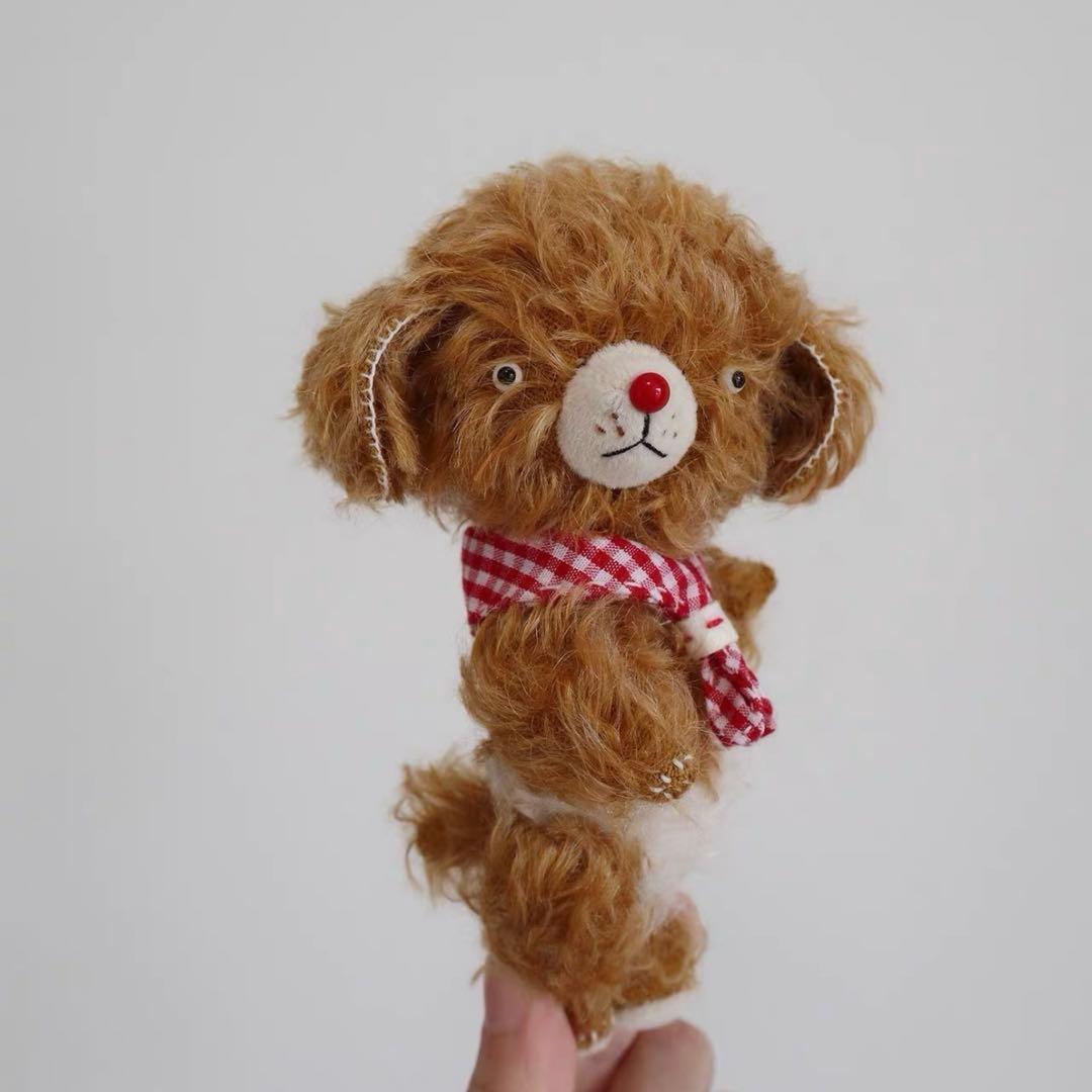 赤い鼻のワンワン アーティストベア 海外作家様 ハンドメイド ぬいぐるみ