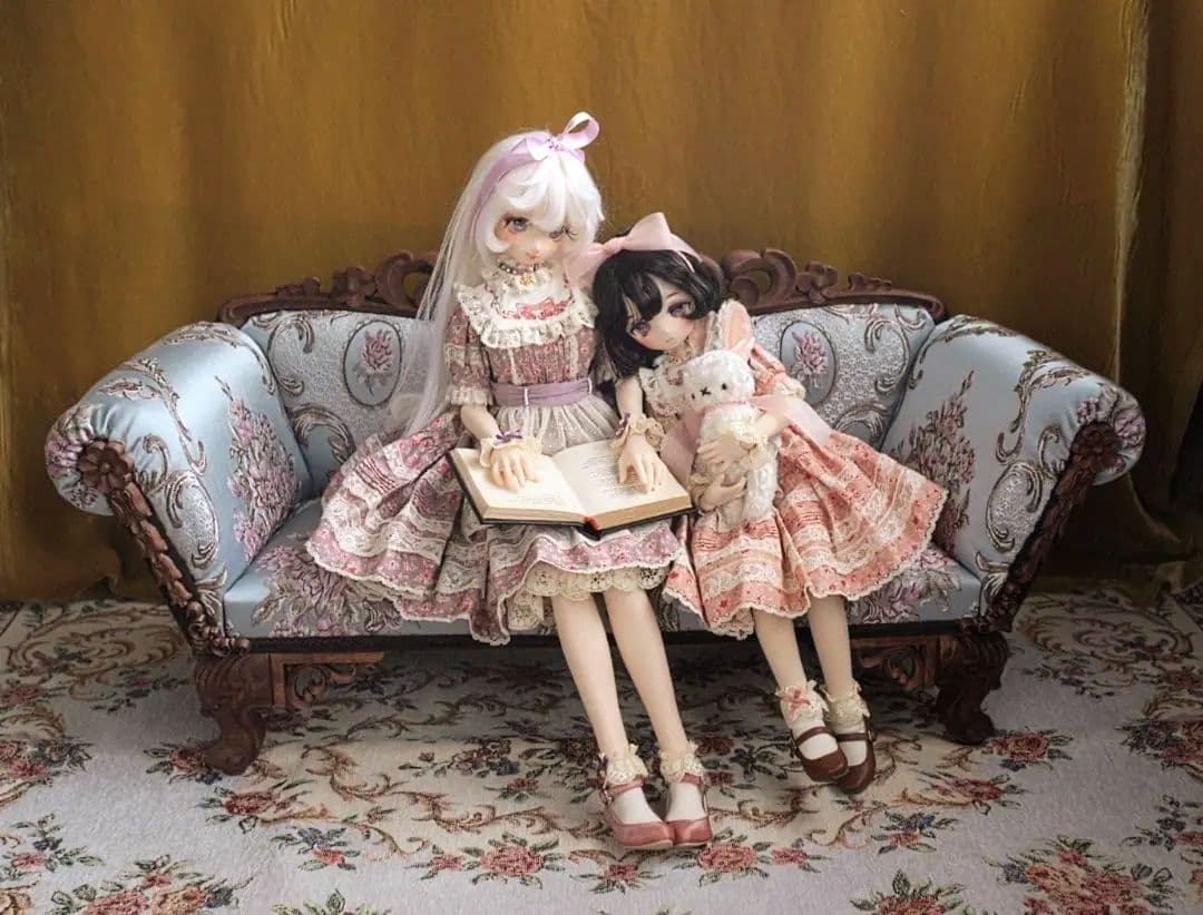 【2000円引】ドール用1/3サイズ クラシカルソファ3人用 ビクトリアン 椅子