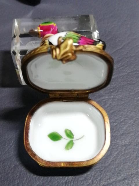 リモージュボックス 陶器製 アヒルの小物入れ フランス製 Limoges box
