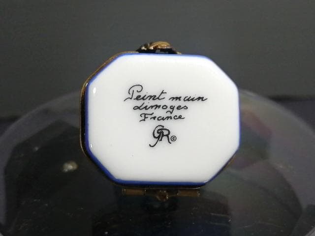 リモージュボックス 陶器製 アヒルの小物入れ フランス製 Limoges box