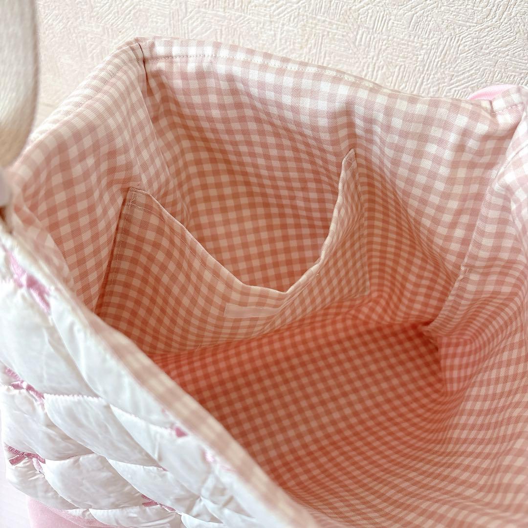 図書バッグ 上履き入れ　コップ袋　リボンキルト