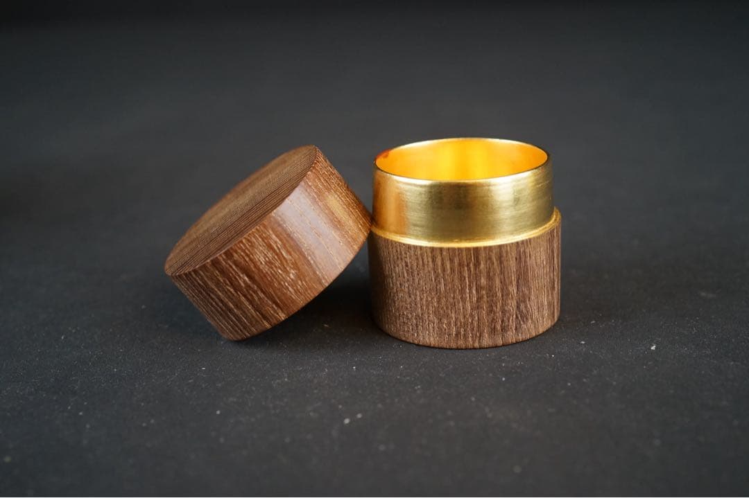茶道具 本桑 和巾棗 中次 茶器 茶入 内金箔張 薄器 棗 和巾 薄茶器 裏千家