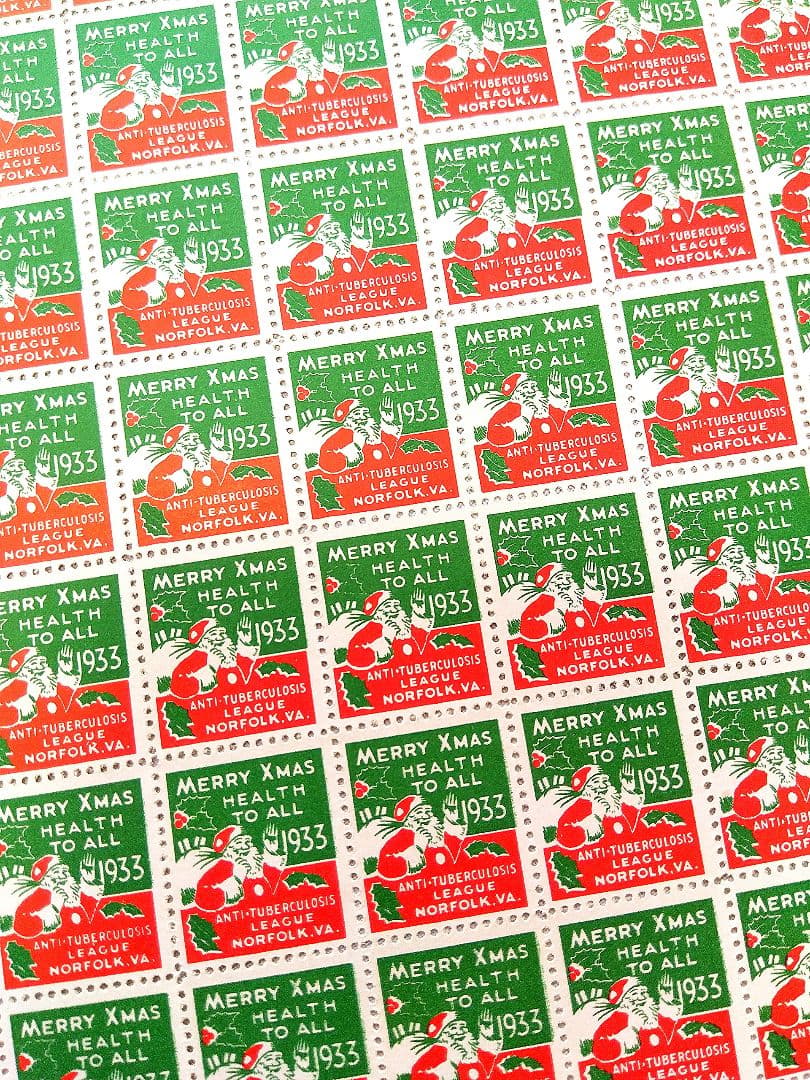 1933年 ビンテージクリスマスシール　ジャンクジャーナル　蚤の市　紙モノ　希少