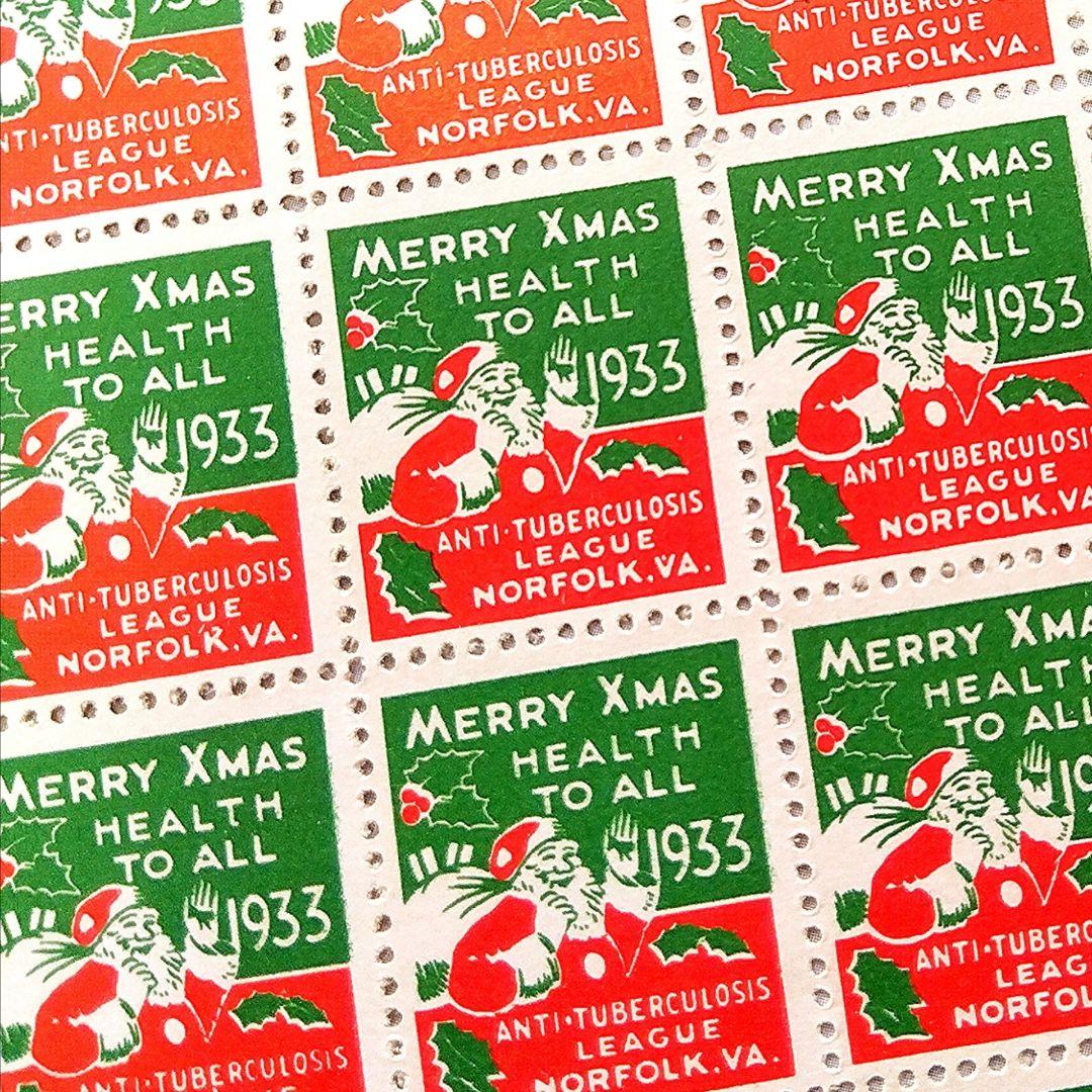 1933年 ビンテージクリスマスシール　ジャンクジャーナル　蚤の市　紙モノ　希少