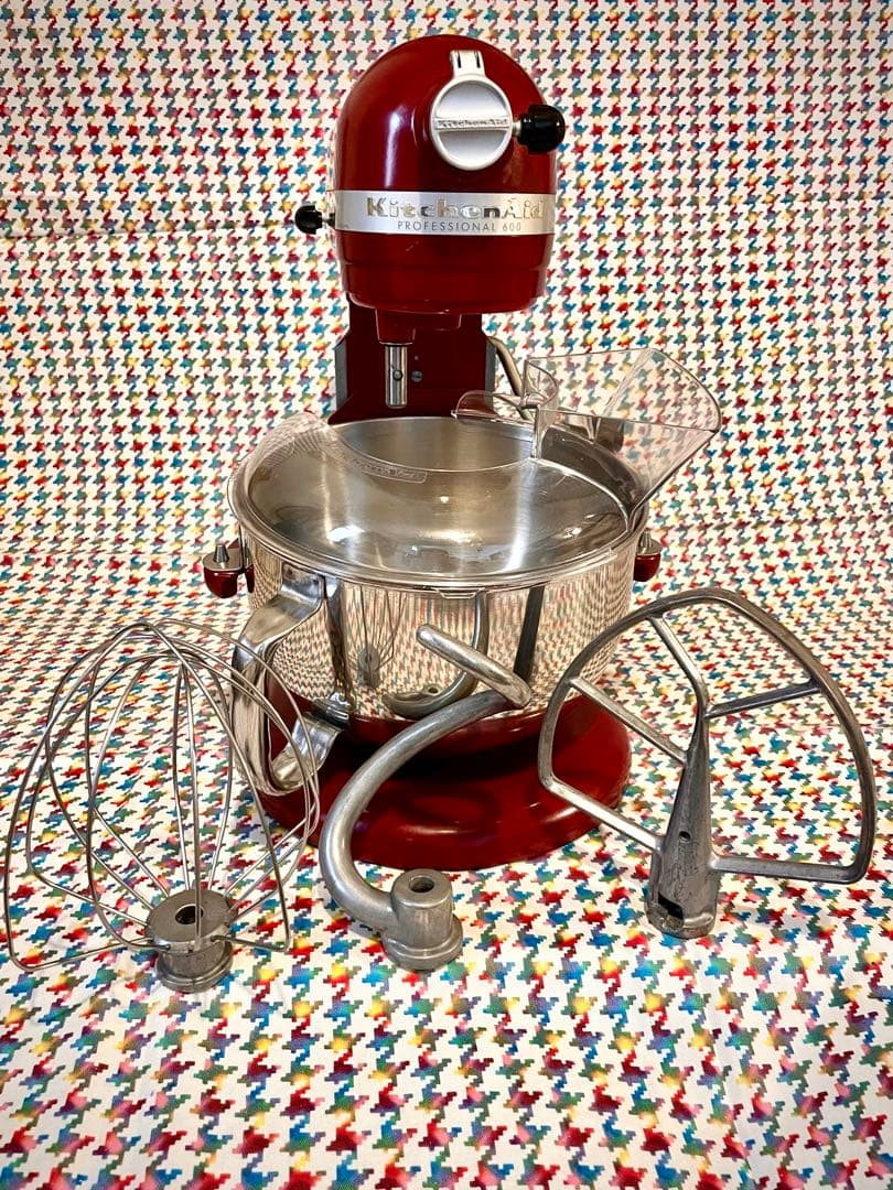 Kitchenaidプロフェッショナル600【完動品】注ぎ口シールド付きパワフル