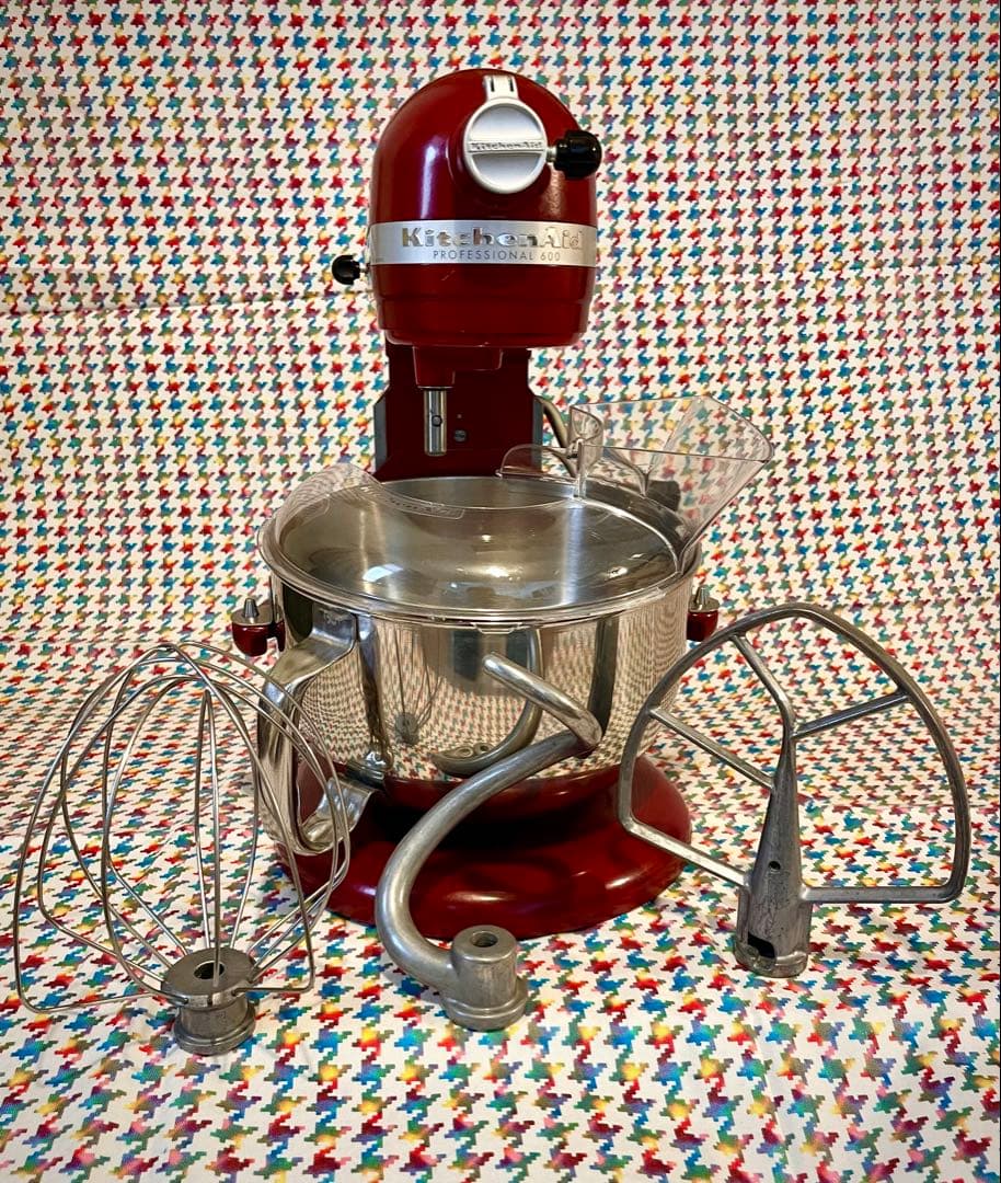 Kitchenaidプロフェッショナル600【完動品】注ぎ口シールド付きパワフル