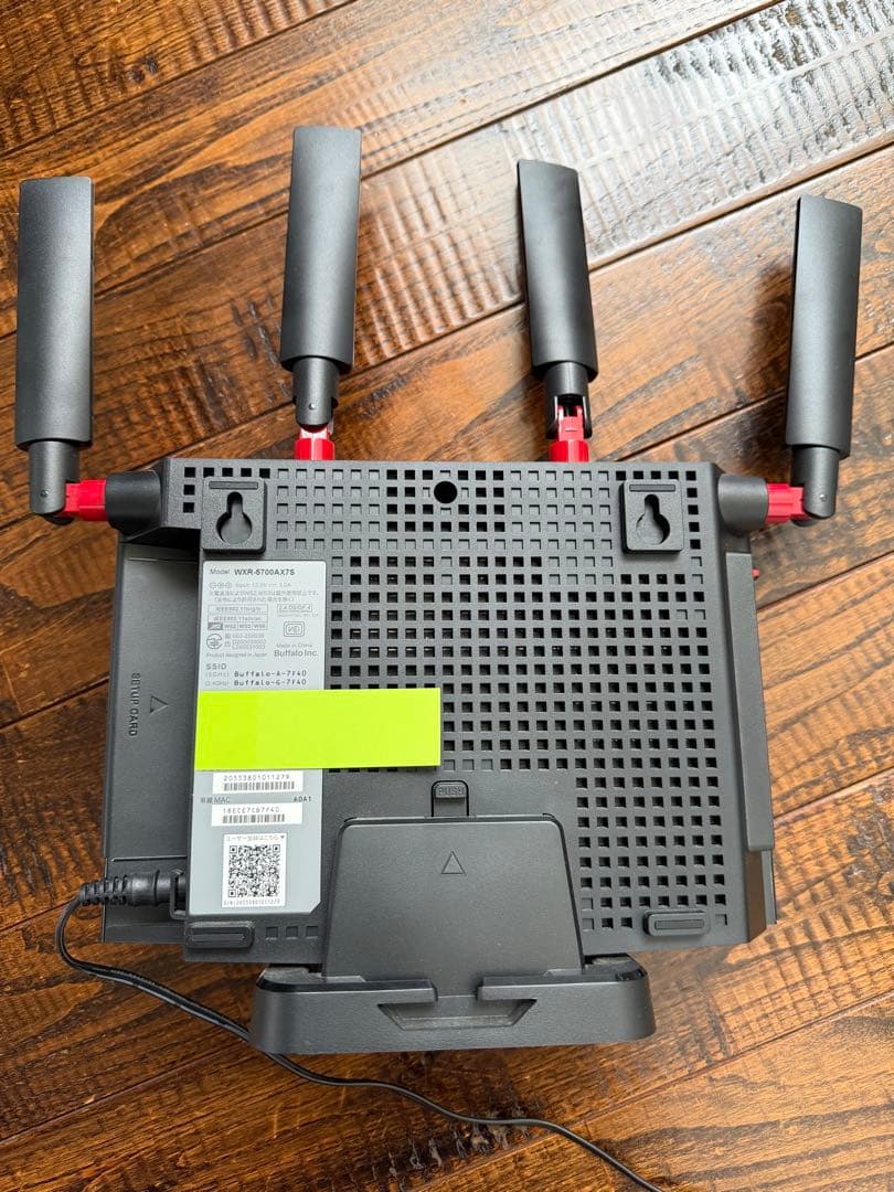BUFFALO AX7 無線LANルーター4本アンテナ WXR-5700AX7S