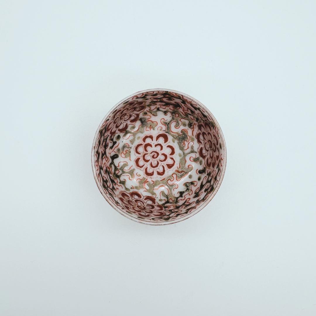花模様の九谷焼｜茶碗/お猪口/骨董/陶芸/陶器