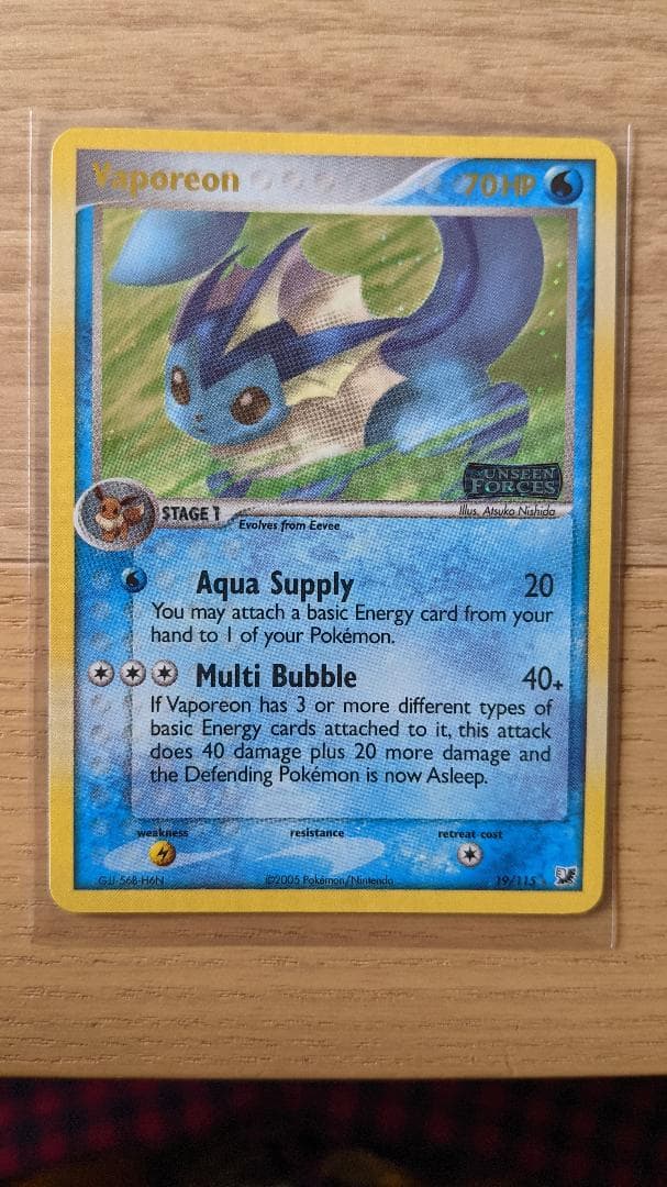 VAPOREON HOLO 19/115 シャワーズ 英語版 ポケットモンスター