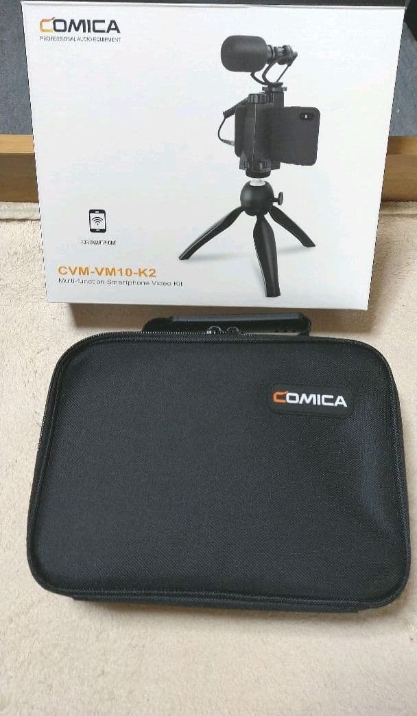 スマートフォンマイクCOMICA CVM-VM10-K2 三脚付き