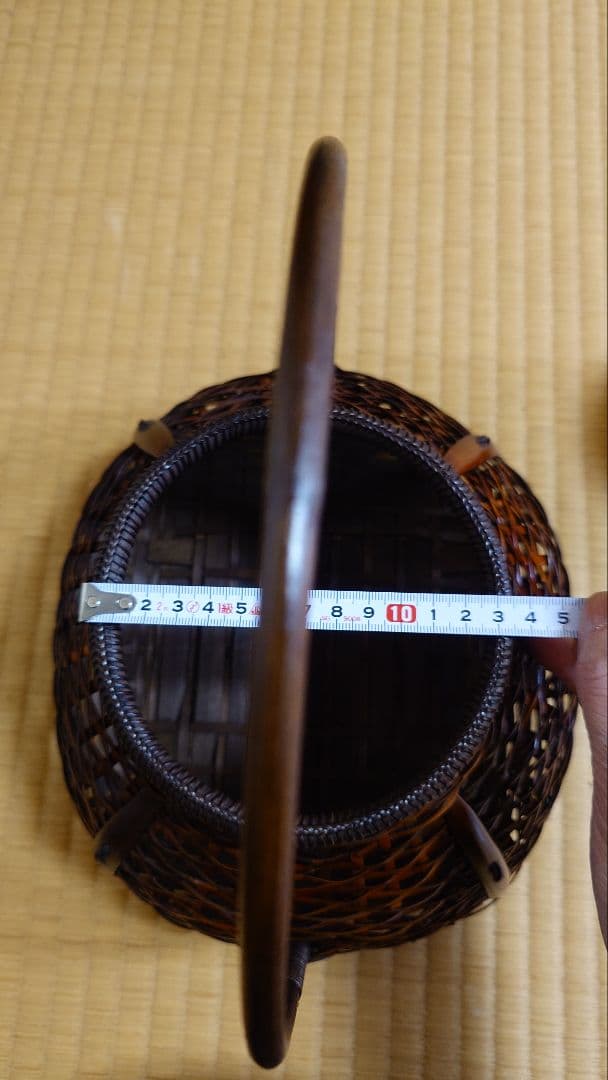 手付き花籠 竹製 花器 内容器付き [新品・未使用]
