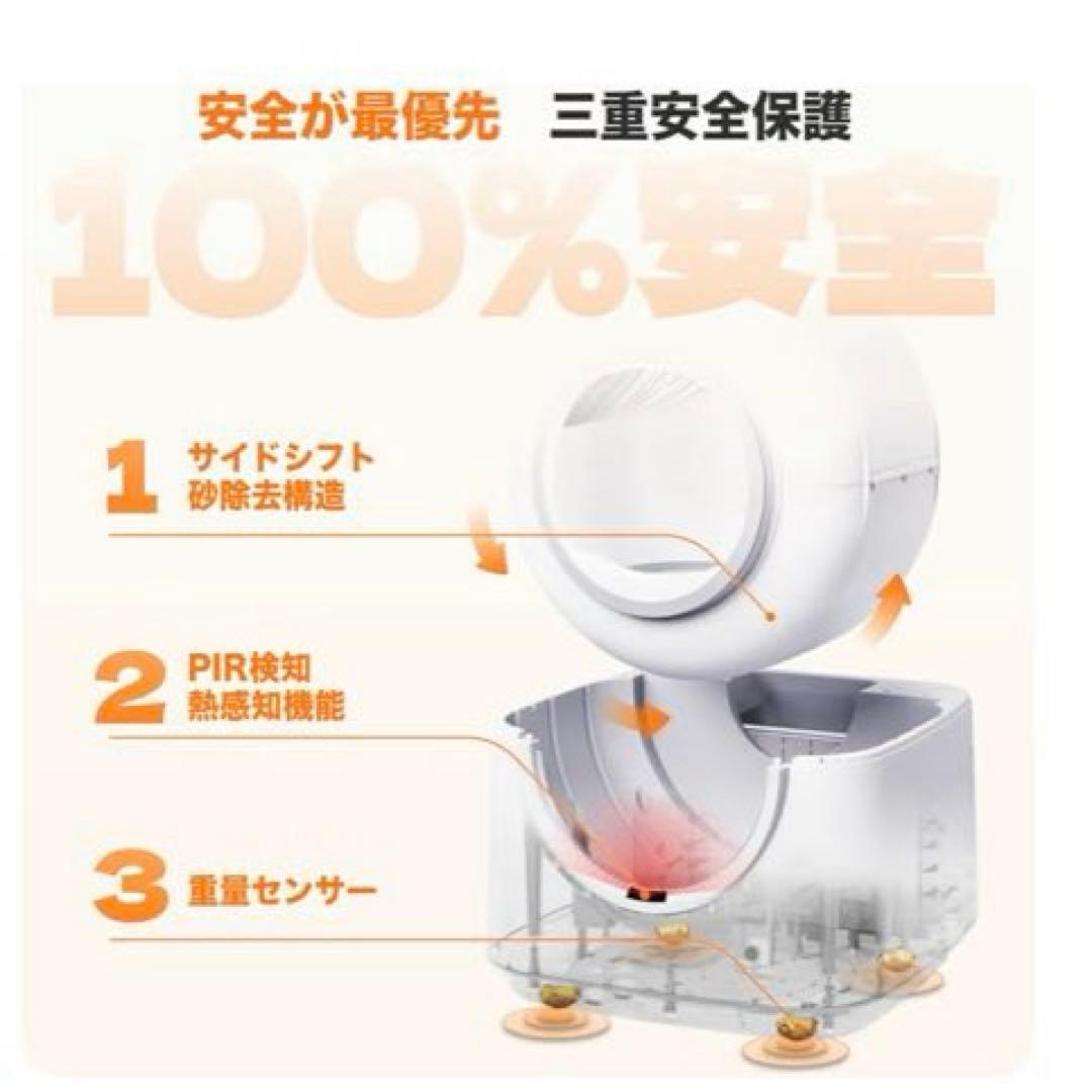 全自動猫トイレAlセンサー 脱臭 清掃 砂交換 多頭飼い 大容量 お留守番 遠隔