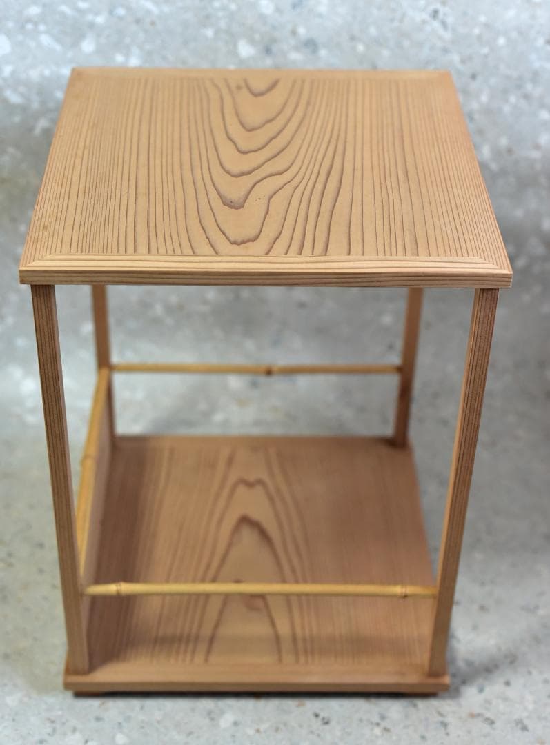 値下げ杉地茶棚（四方棚）一体型【極上品】お茶道具/共箱