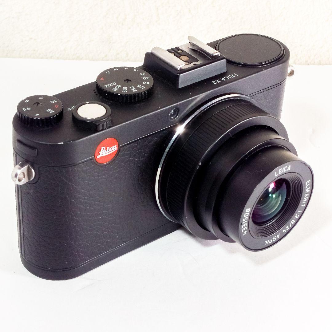 完動良品 ライカ (leica) LeicaX2 純正ストラップ 巾着 革ケース