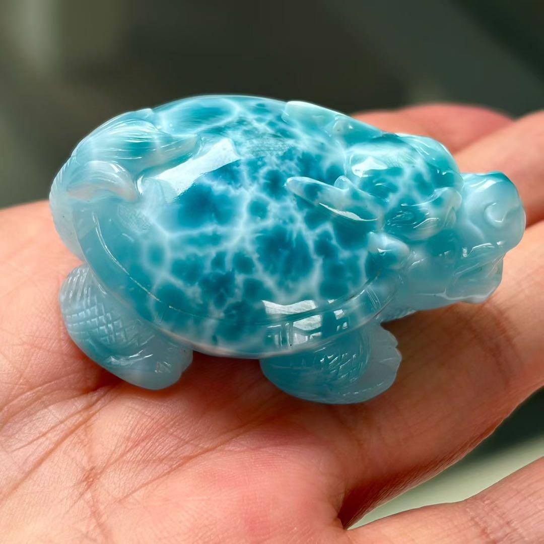 天然無処理　ラリマー ロングイ　龍亀様　59.2g
