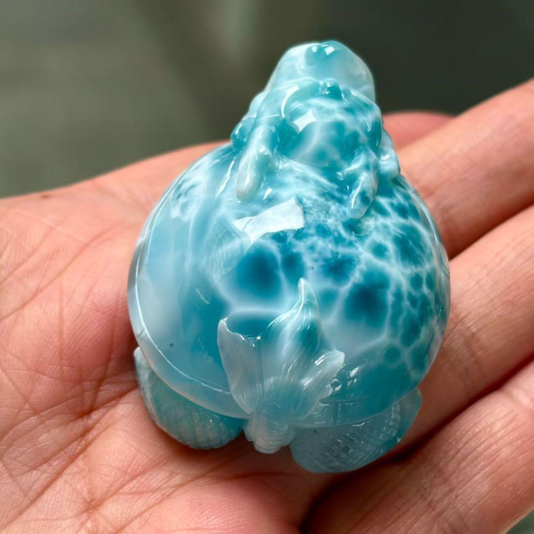 天然無処理　ラリマー ロングイ　龍亀様　59.2g