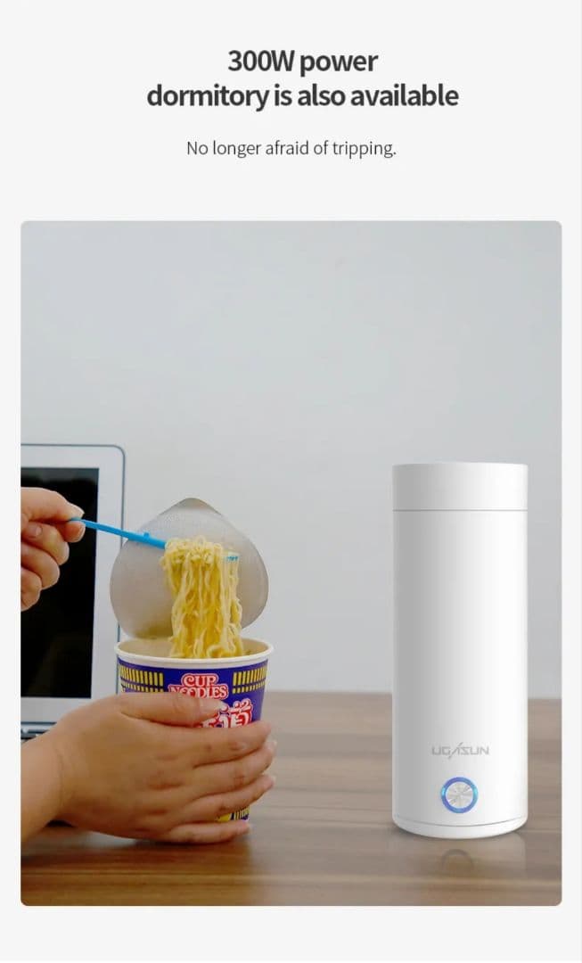 限界価格　小型携帯電気ケトル 400ml ×２台小旅行キャンプ出張災害