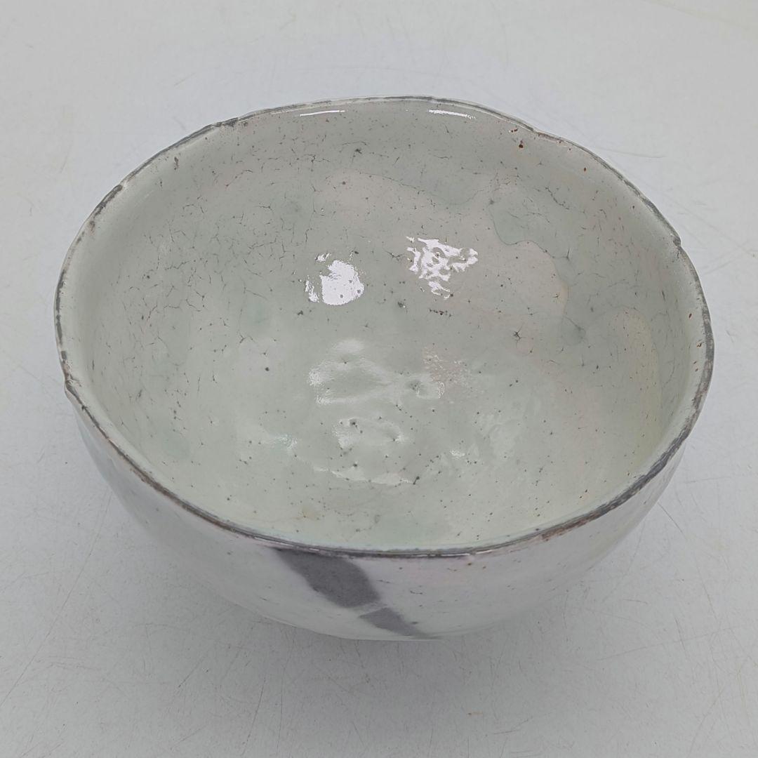 寿康窯 柳楽泰久 粉引手茶盌 共箱合布栞 抹茶碗 抹茶茶碗 茶道具 茶器 食器
