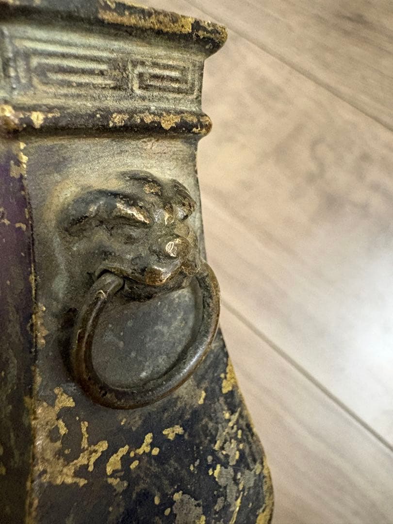 古董 花瓶 古銅製