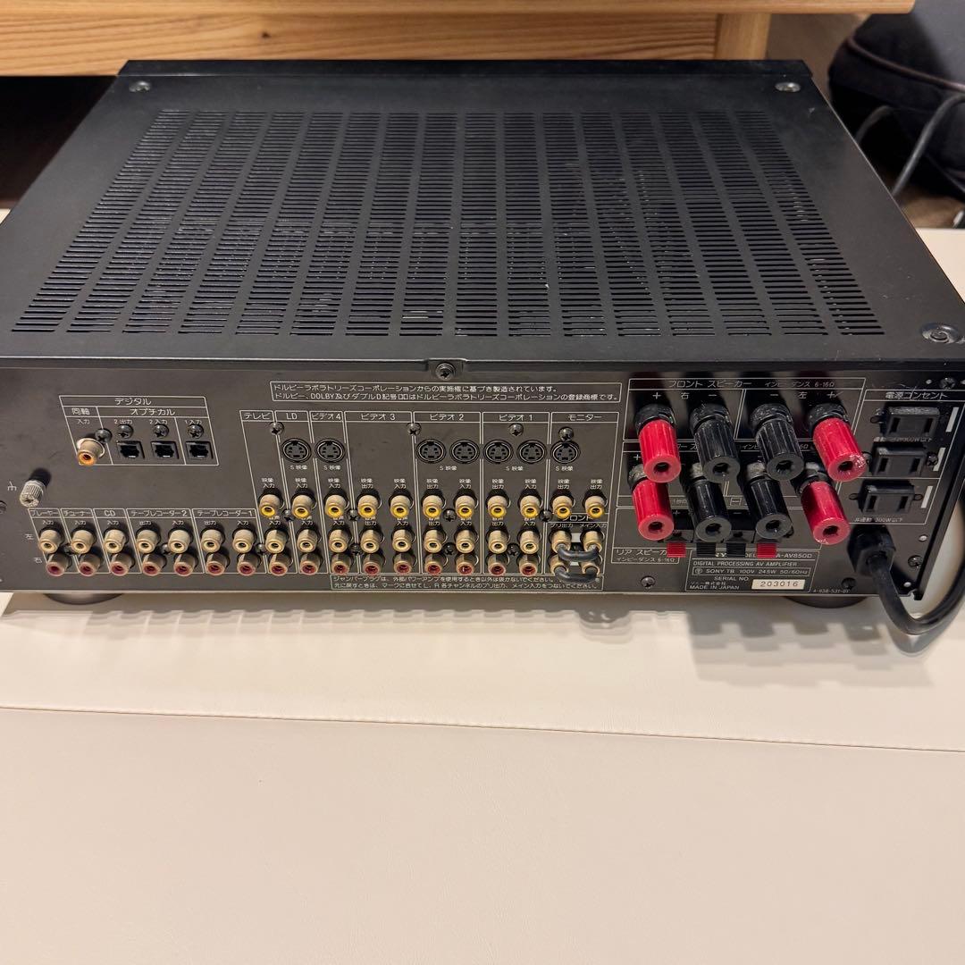 【希少】SONY AVアンプ　TA-AV850D 通電リモコン操作確認
