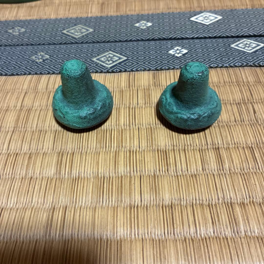 特製美術床置　御所車　花器　花生　花びん　花入　菊模様　置物飾り　銅製　薄端