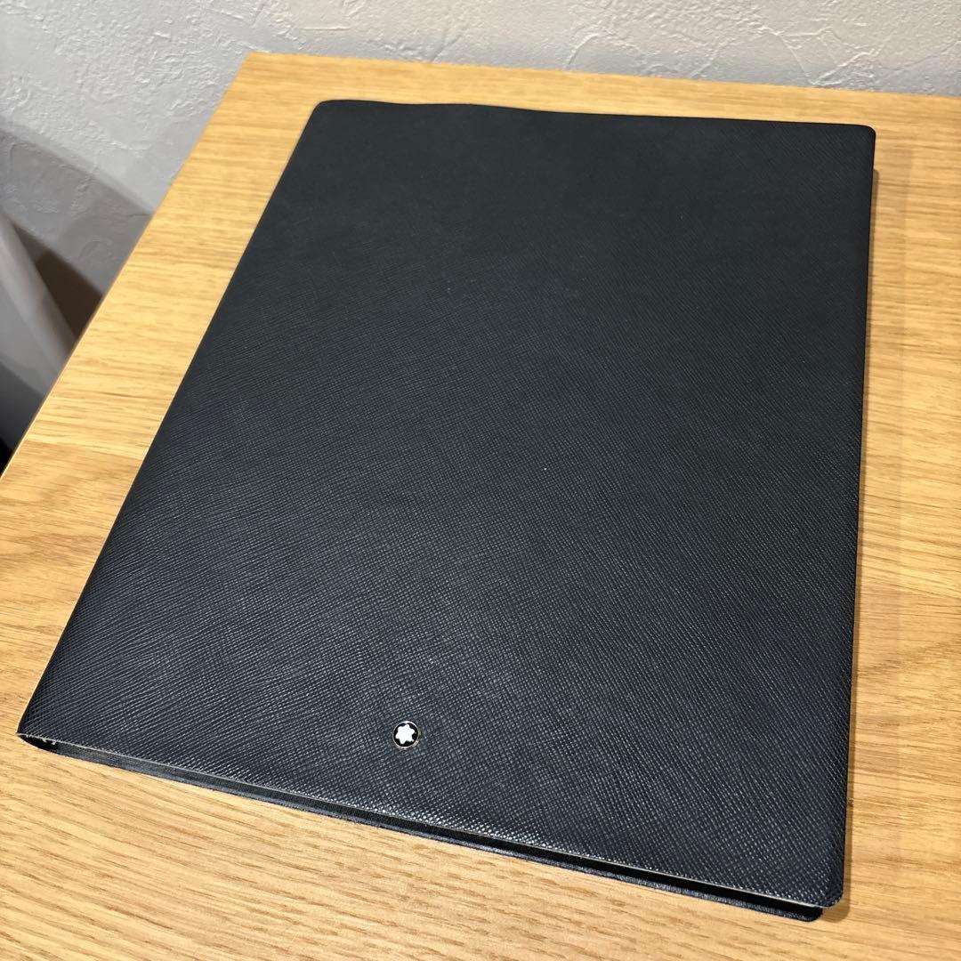 【未使用品】Montblanc 黒 レザー ノート 21×26モンブラン