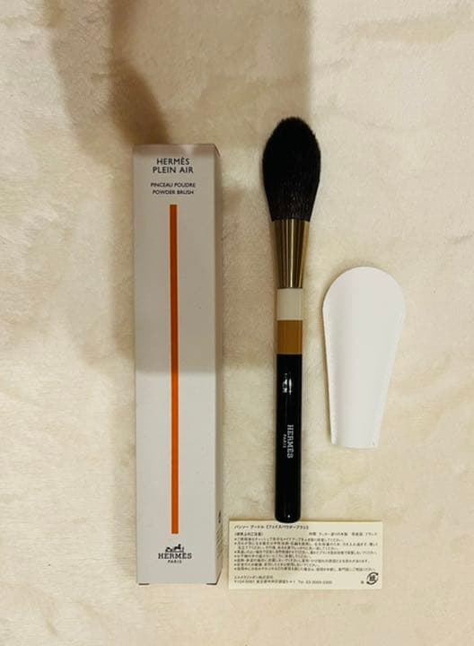 新品　HERMES ローズ・エルメス パンソー ファー ア ジュ チークブラシ