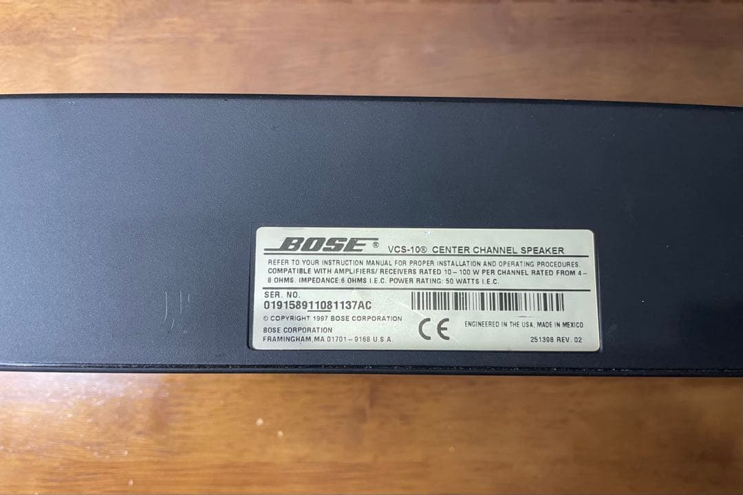 BOSE VC-10 センタースピーカー ブラック