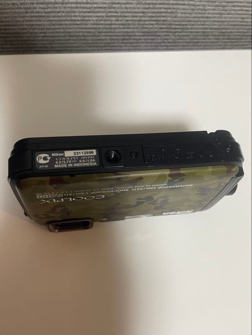 【動作品】Nikon COOLPIX AW100 防水デジカメ　迷彩