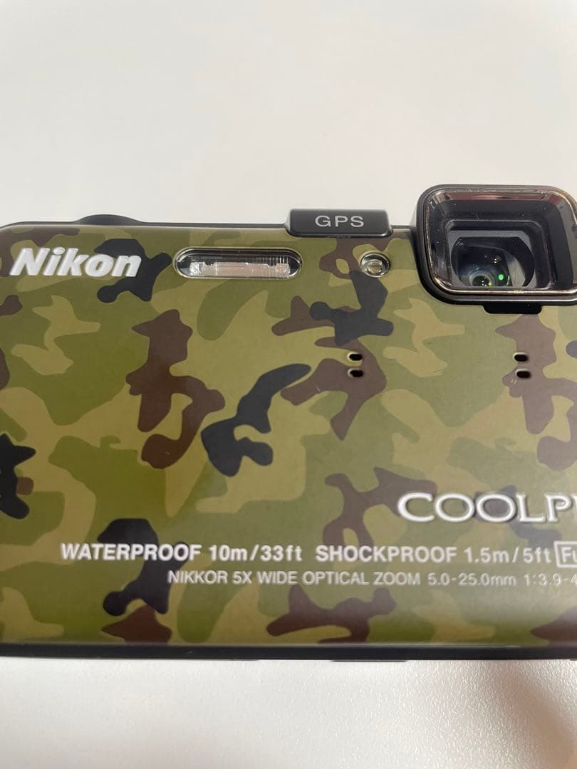 【動作品】Nikon COOLPIX AW100 防水デジカメ　迷彩